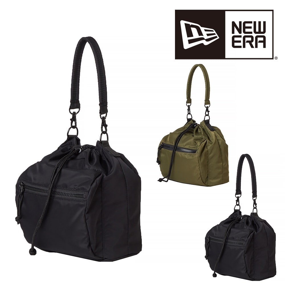 ニューエラ バッグ 巾着 ポーチ ハンドバッグ ショルダー ショルダーバッグ 小さめ NEW ERA 2ウェイドローストリングポーチ 3L A5 メンズ レディース 誕生日プレゼント ギフト 【正規代理店】 1.ブラック -14392362