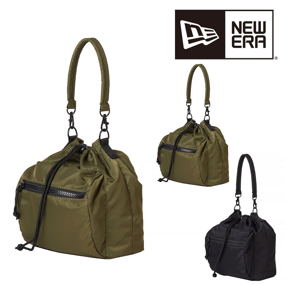 ニューエラ バッグ 巾着 ポーチ ハンドバッグ ショルダー ショルダーバッグ 小さめ NEW ERA 2ウェイドローストリングポーチ 3L A5 メンズ レディース 誕生日プレゼント ギフト 【正規代理店】 2.オリーブ -14392363