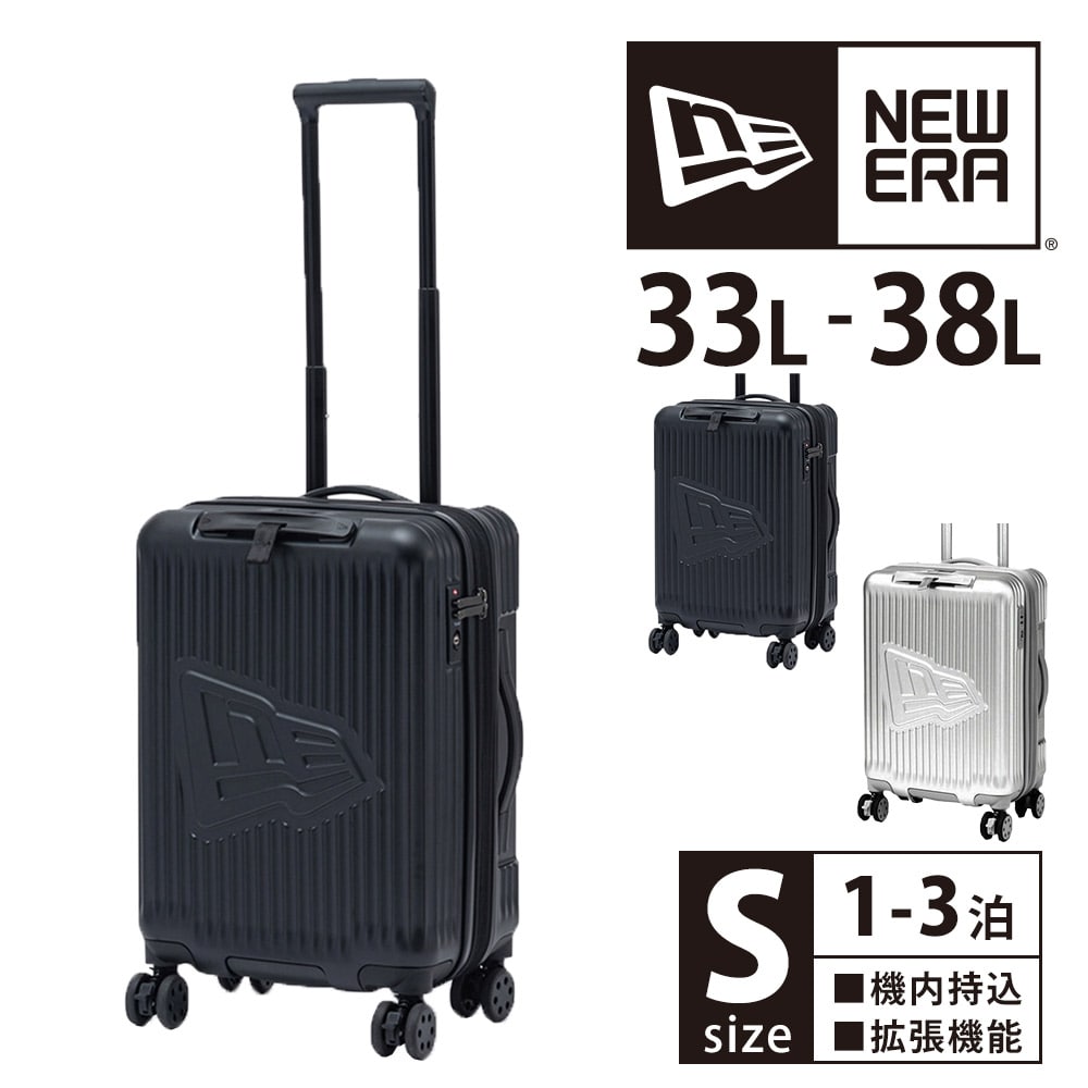 ニューエラ スーツケース キャリーケース ハード 旅行 小型 33L～38L 1泊～3泊 Sサイズ NEWERA ホイールキャリーケース スモール メンズ レディース 誕生日プレゼント ギフト 1.ブラック -14409929