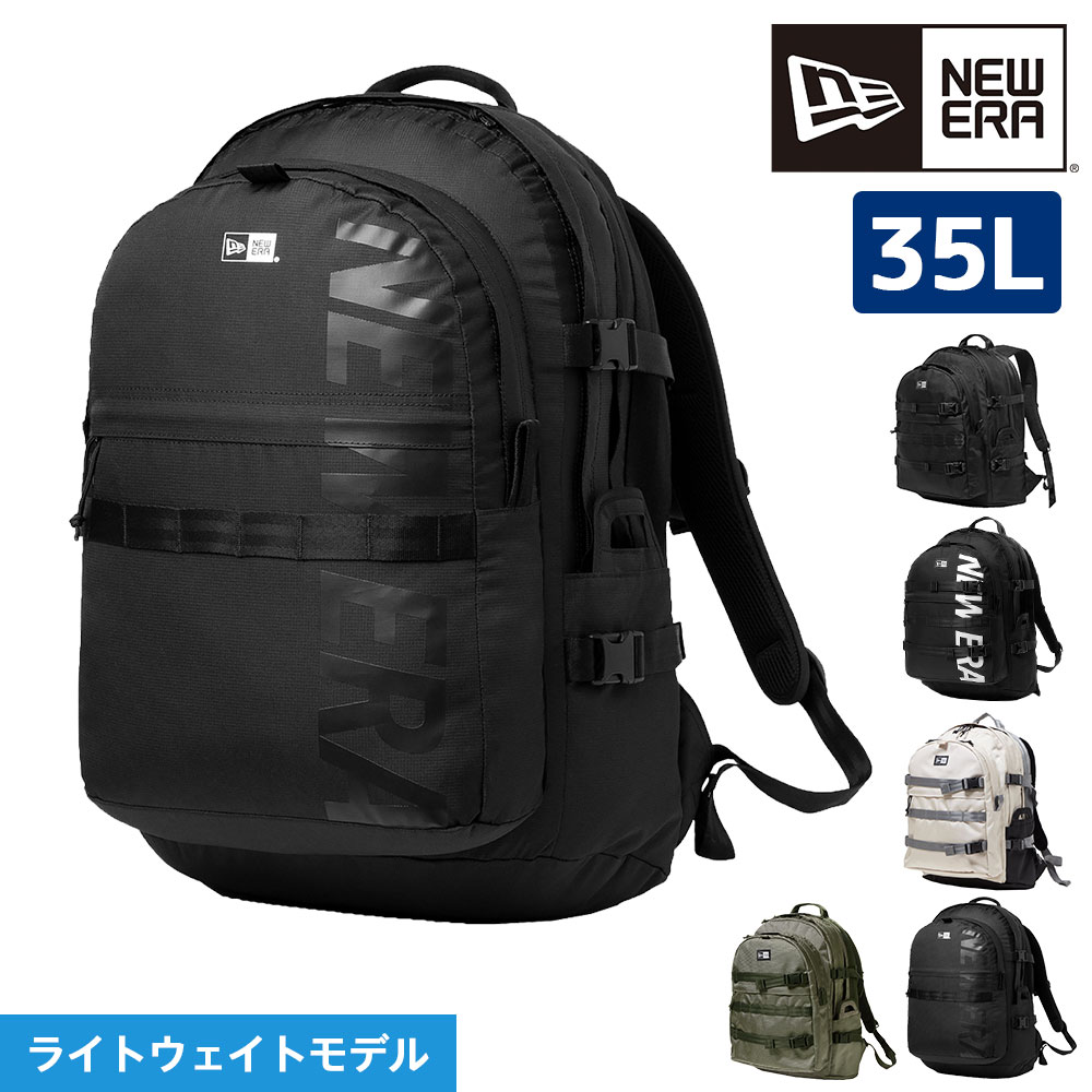ニューエラ バッグ リュックサック デイパック バックパック リュック 通学 大容量 NEW ERA キャリアパック 35L A3 B4 A4 B5 メンズ レディース キッズ 送料無料 誕生日プレゼント ギフト ラッピング無料 【正規代理店】 4.ライトウェイトロゴブラック -99x14521350