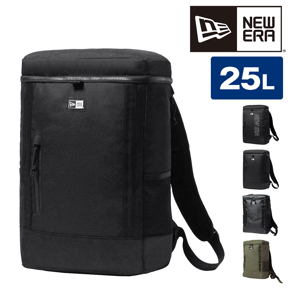 ニューエラ バッグ リュック リュックサック デイパック バックパック NEW ERA ボックスパック ミディアム Mサイズ 25L B4 A4 メンズ レディース キッズ 大容量 1.ブラック -99x14521365