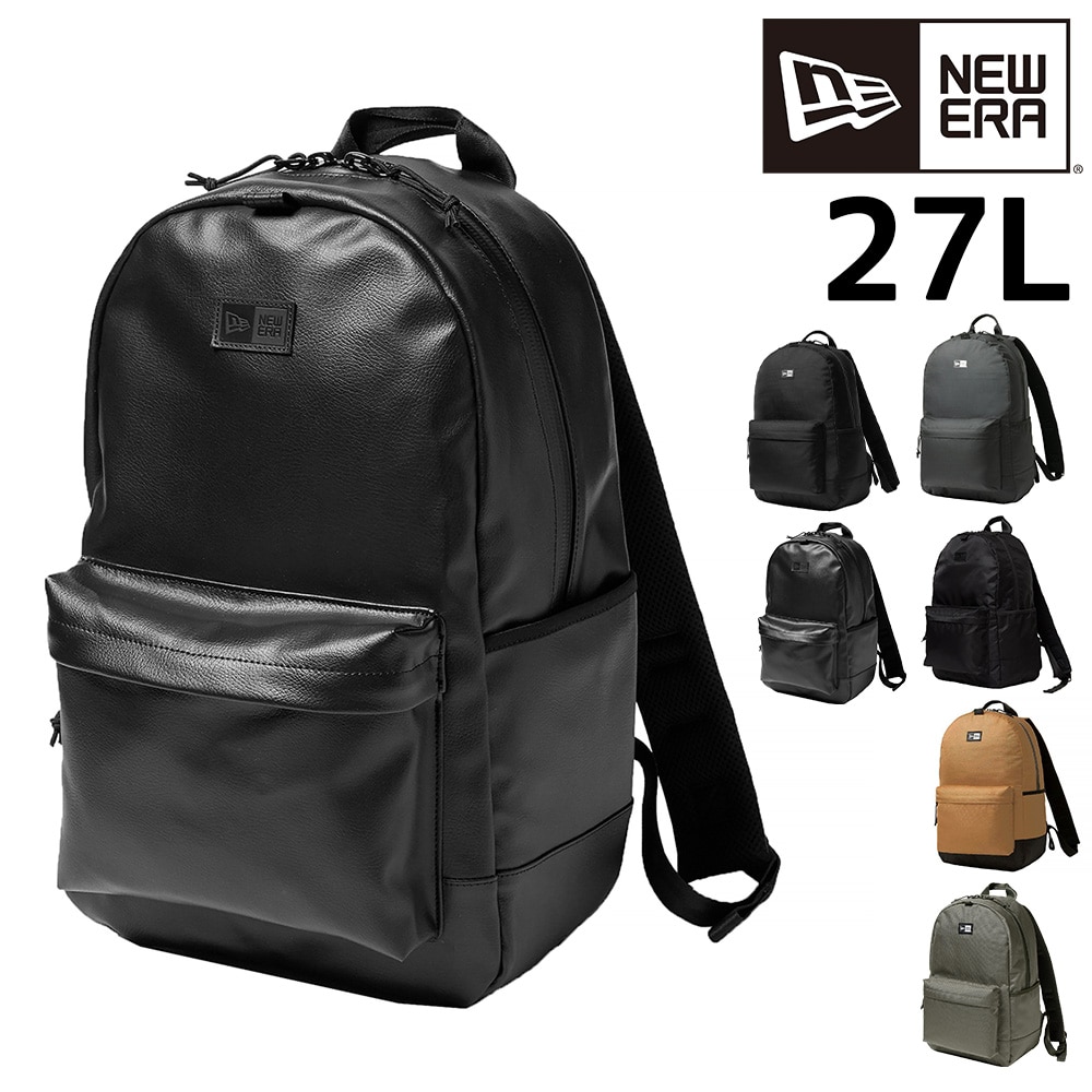 ニューエラ バッグ リュック リュックサック デイパック バックパック 大容量 NEW ERA ライトパック ライトウェイト 27L A4 B5 メンズ レディース キッズ 送料無料 誕生日プレゼント ギフト ラッピング無料 通勤 通学 【正規代理店】 3.レザーブラック -99x14655353
