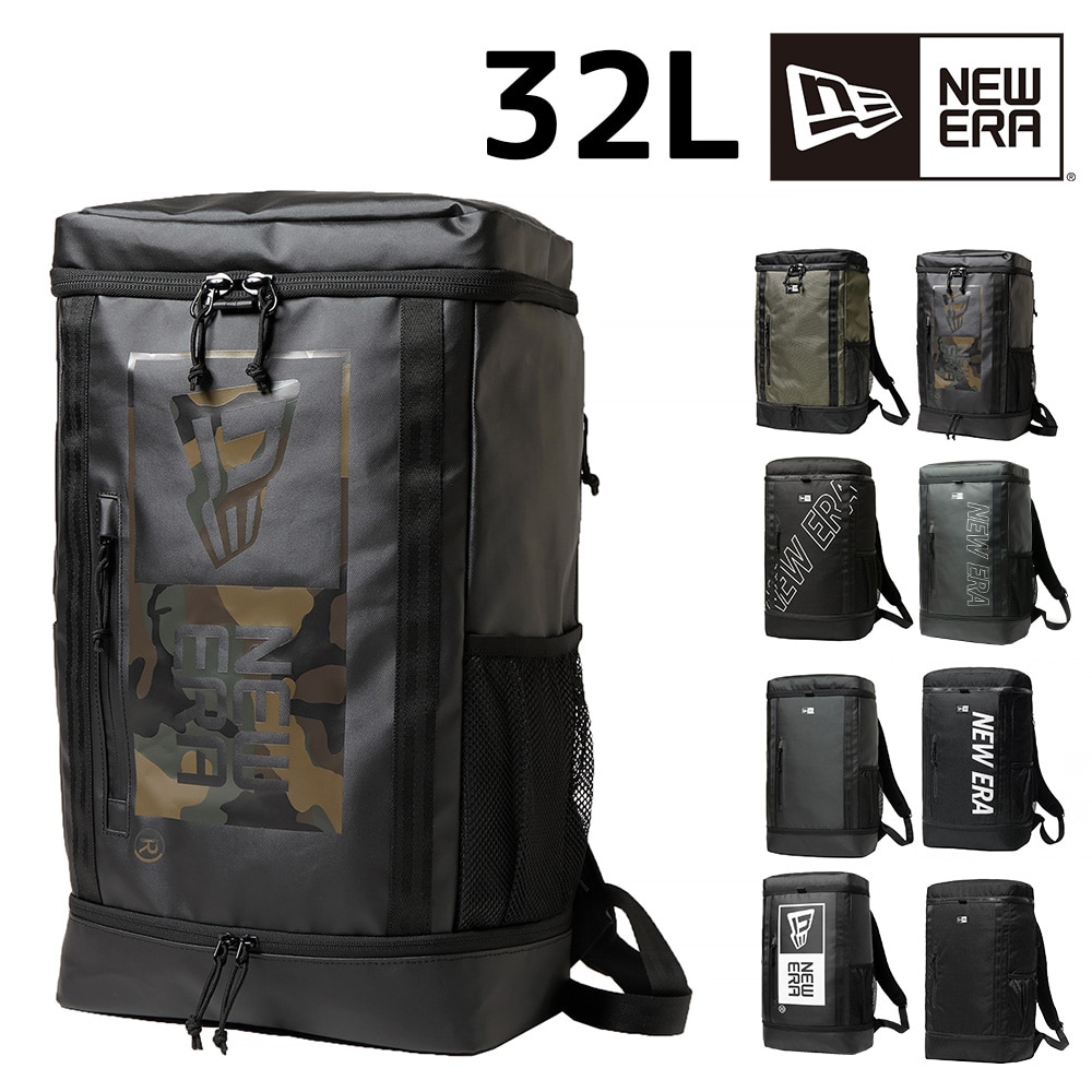 ニューエラ バッグ リュック リュックサック デイパック バックパック 大容量 NEW ERA ボックスパック BOX PACK TPU 32L B4 A4 メンズ レディース キッズ 軽量 送料無料 誕生日プレゼント ギフト ラッピング無料 【正規代理店】 8.ロゴカモブラック -99x14655365