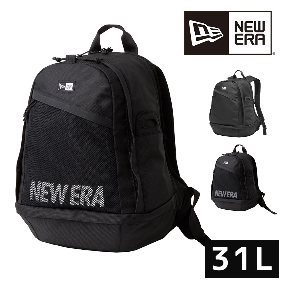 ニューエラ バッグ リュック リュックサック デイパック バックパック 大容量 NEW ERA スポーツパック 31L A3 B4 A4 メンズ レディース キッズ 2.ラインロゴブラック -14750852