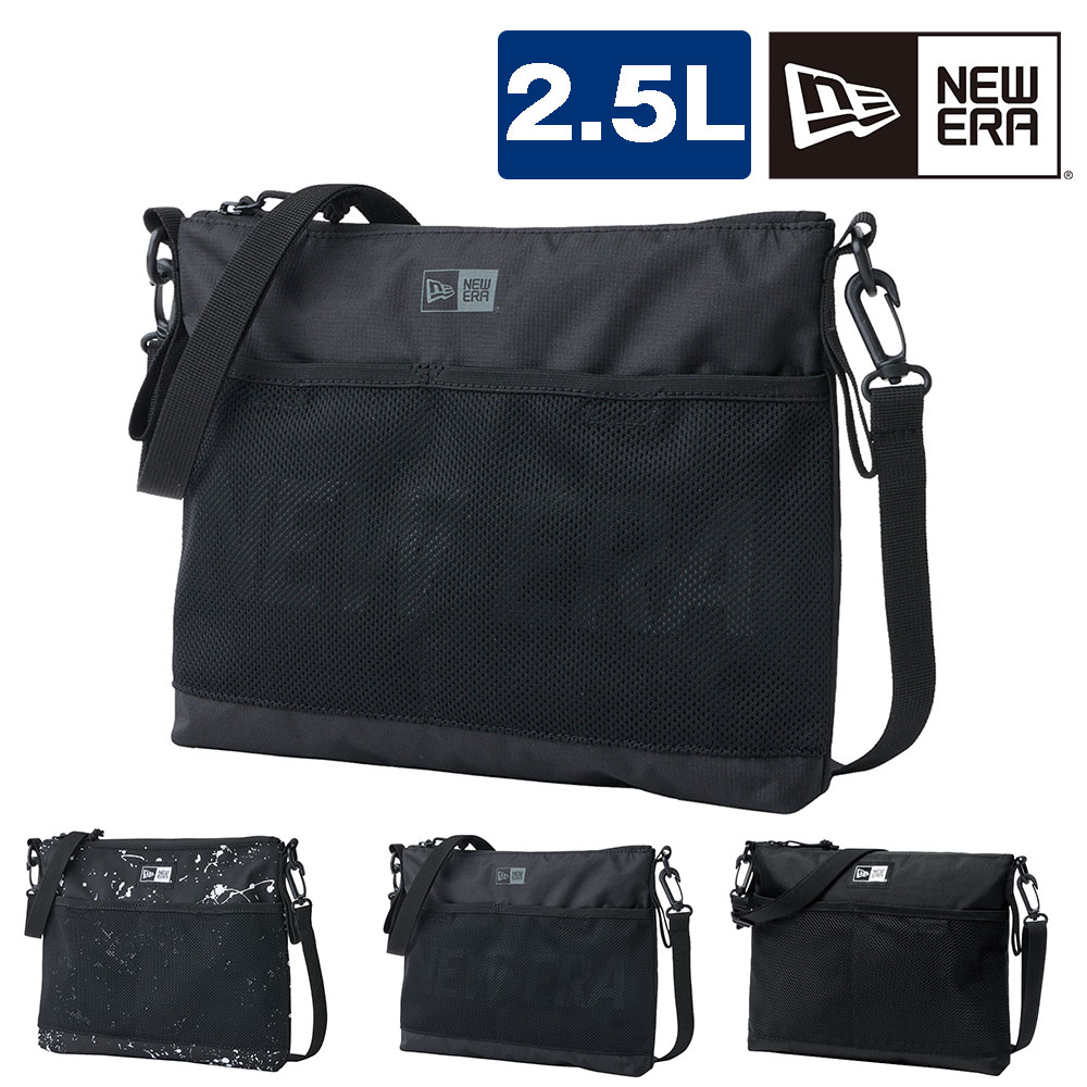 ニューエラ バッグ サコッシュバッグ ショルダーバッグ 斜め掛けバッグ ミニショルダー NEW ERA サコッシュ 2.5L メンズ レディース キッズ 誕生日プレゼント ギフト ラッピング無料 正規代理店 2.ラインロゴブラック -14750868