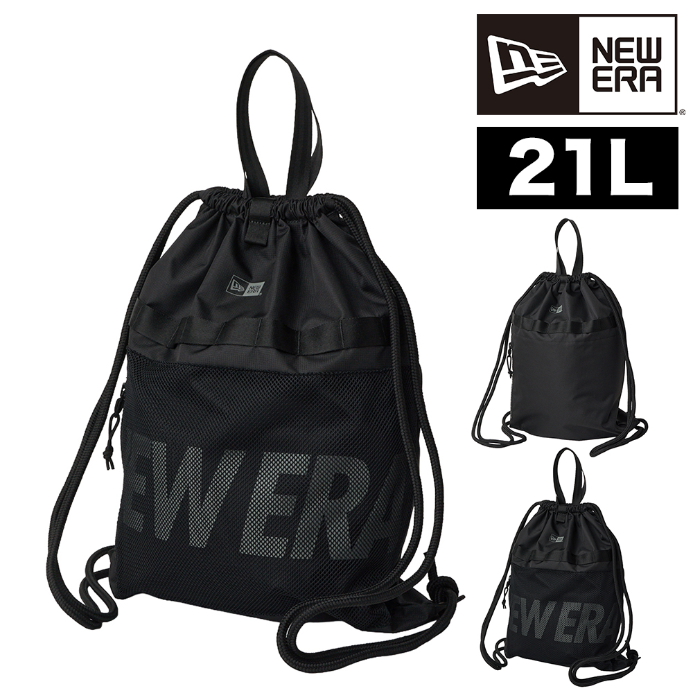 ニューエラ バッグ ナップサック 2WAY リュック トート NEW ERA デイサック 21L A4対応 B5対応 メンズ レディース ポイント10倍 誕生日プレゼント ギフト ラッピング無料 正規代理店 2.ラインロゴブラック -14750913