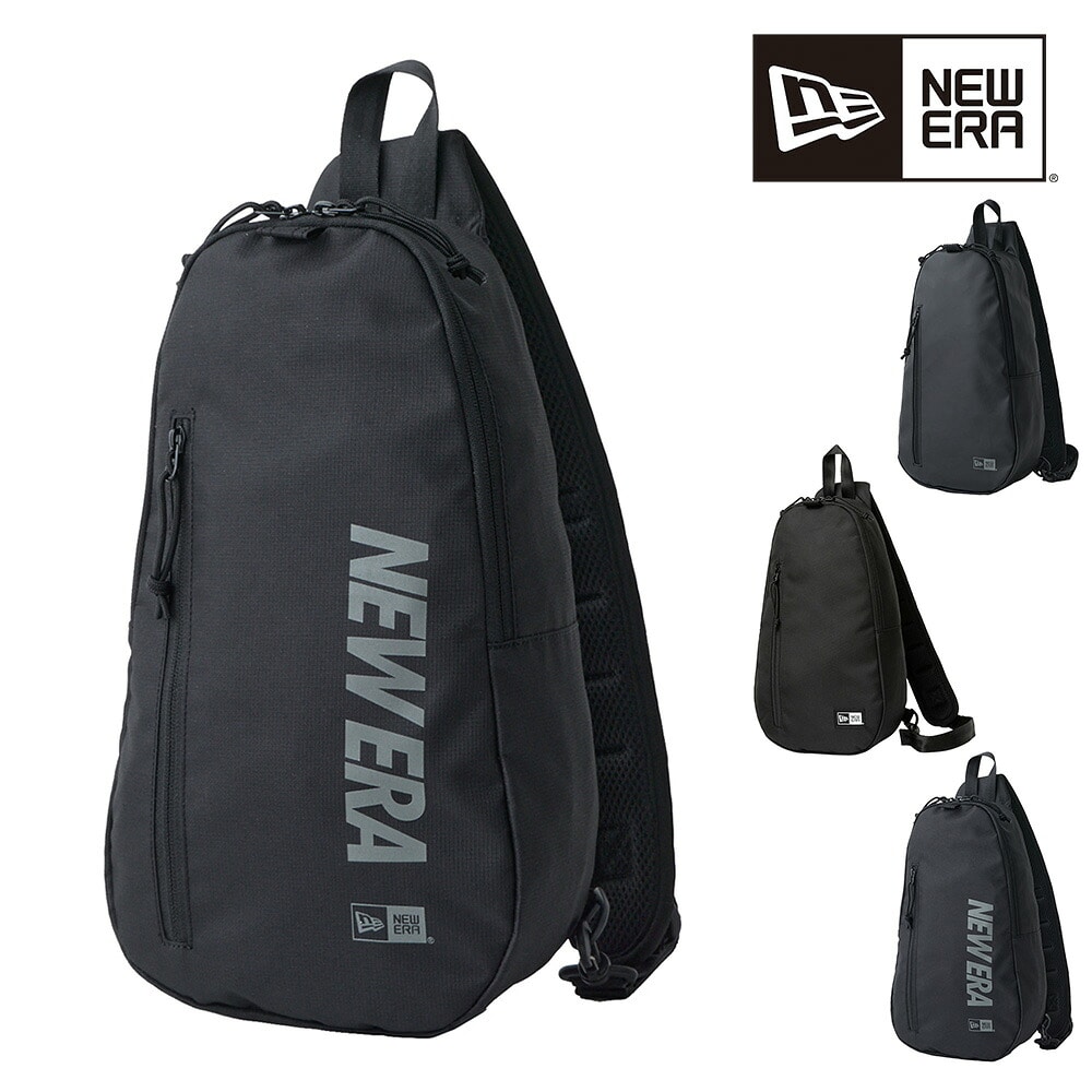 ニューエラ バッグ ワンショルダーバッグ 斜め掛けバッグ NEW ERA ボディバッグ 8L A4 B5 A5 B6 メンズ レディース キッズ 3.ラインロゴブラック -14750943