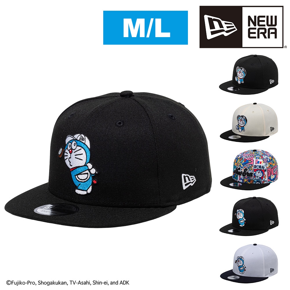【2026年新作】 ニューエラ キャップ ドラえもん コラボ 限定 NEW ERA 9FIFTY 帽子 サイドパッチ 調節可能 ML メンズ レディース キッズ ポイント10倍 送料無料 誕生日プレゼント ギフト ラッピング無料 正規代理店 4.ブラックGPG -14935397