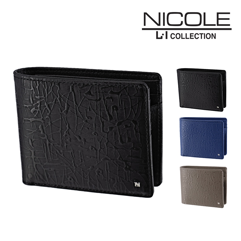 ニコル 財布 二つ折り財布 2つ折り財布 折財布 ミニ財布 小銭入れあり 薄型 本革 NICOLE ハーレー 7306400 メンズ レディース 送料無料 誕生日プレゼント ギフト ラッピング無料 【正規代理店】 1.ブラック -10