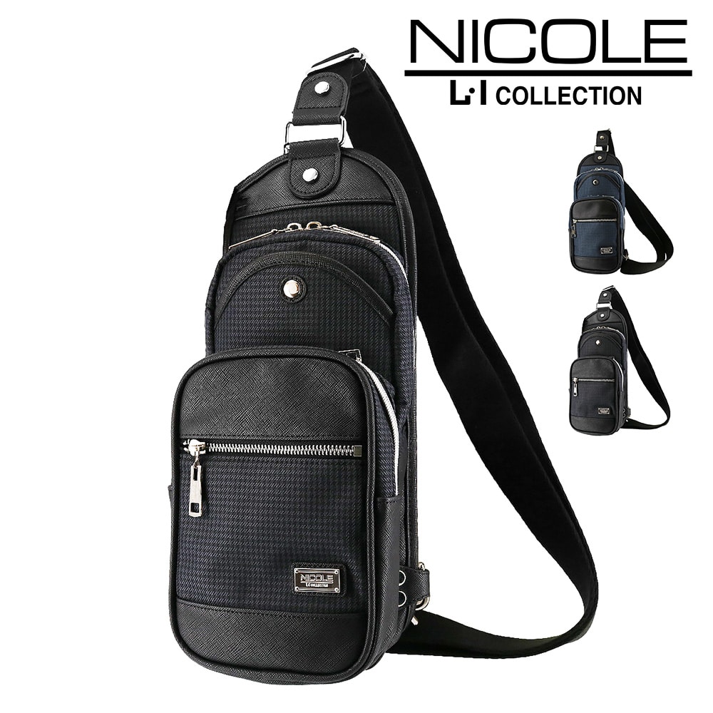 ニコル NICOLE ニューアーバン ワンショルダーバッグ ボディバッグ nil229 1.ブラック -01 メンズ