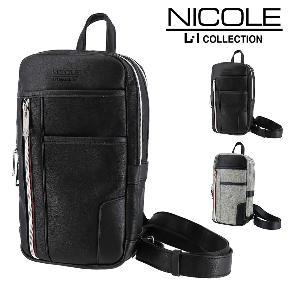 ニコル NICOLE オデッセイ ワンショルダーバッグ ボディバッグ nil241 1.ブラック -01 メンズ