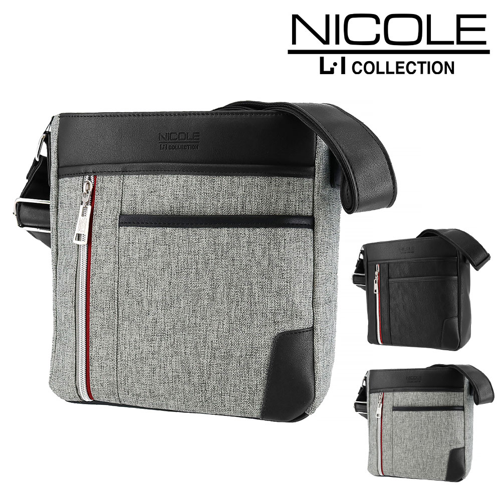 ニコル NICOLE オデッセイ ショルダーバッグ nil263 2.グレー -03 メンズ