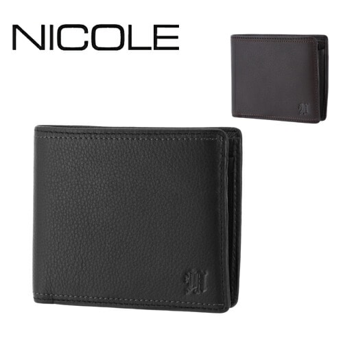 ニコル NICOLE メンディIII 二つ折り財布 7308000(7305600) 2.チョコ 41x41 メンズ