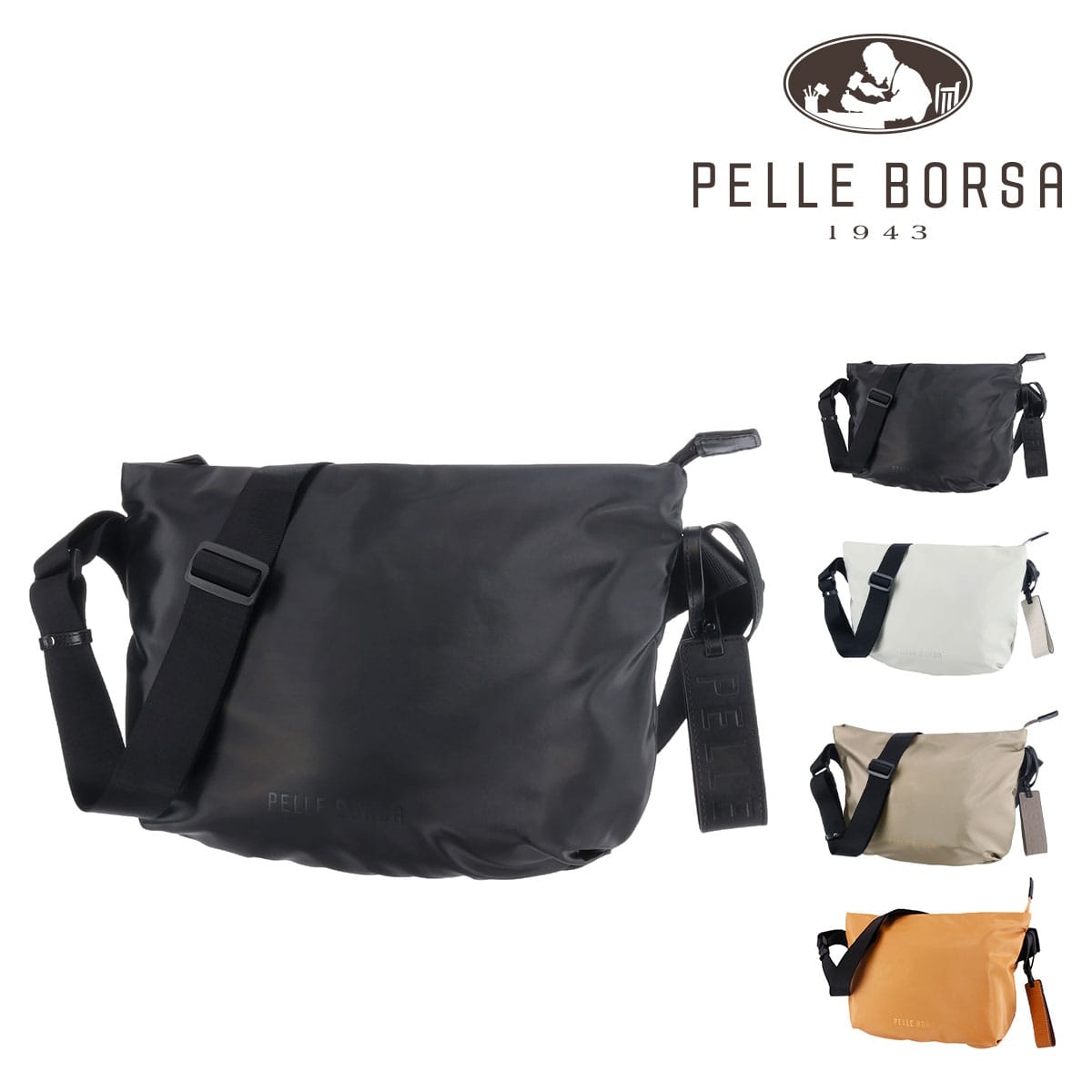 ペレボルサ PELLE BORSA チアーズ ラウンドショルダーバッグ 204672 1.ブラック 10xbl レディース