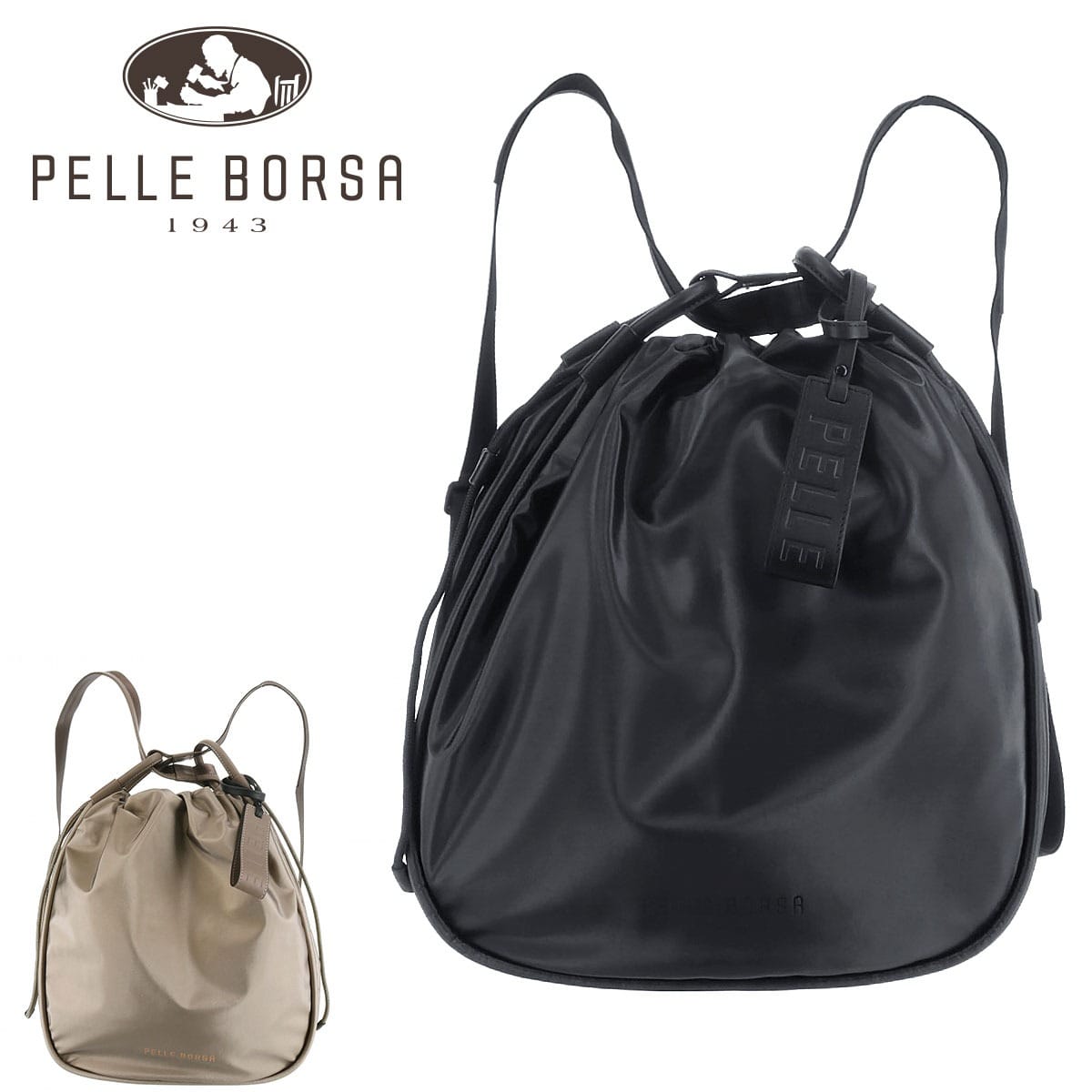 ペレボルサ PELLE BORSA 2WAYショルダーリュック Cheers チアーズ 204680 1.ブラック 10xbl レディース