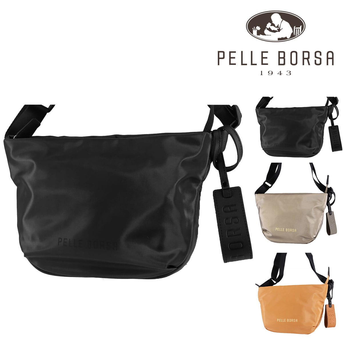 ペレボルサ PELLE BORSA チアーズ ショルダーバッグ 204686 1.ブラック 10xbl レディース