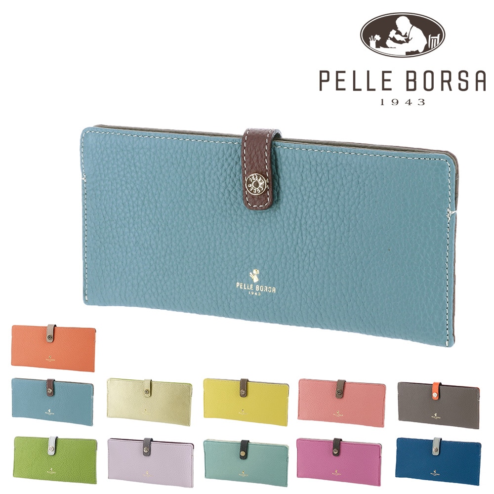 ペレボルサ PELLE BORSA レネットグッズ 長財布 204707 2.ブルーグレー -64xbg レディース