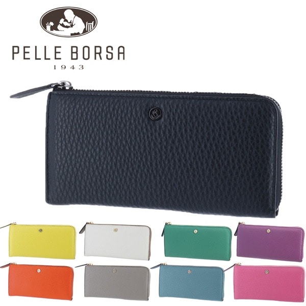 ペレボルサ PELLE BORSA マーノグッズ L字ファスナー長財布 204721 1.ブラック 10xbl レディース