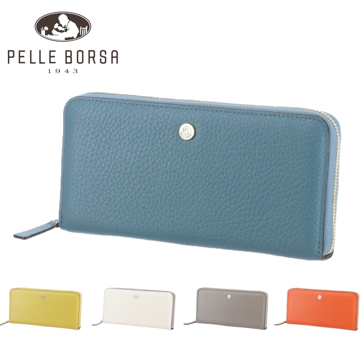 ペレボルサ PELLE BORSA ラウンドファスナー長財布 Mano Goods マーノグッズ 204729 1.ホワイト 20xwh レディース