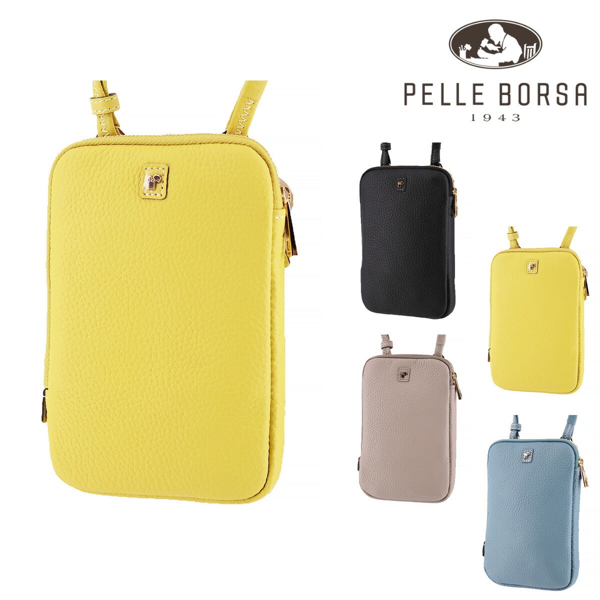 ペレボルサ PELLE BORSA レネット ショルダーバッグ 204784 3.イエロー 53xye レディース