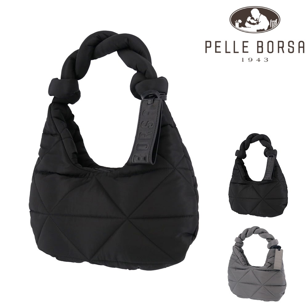 ペレボルサ PELLE BORSA パフィ ショルダーバッグ 205823 1.ブラック -bl レディース