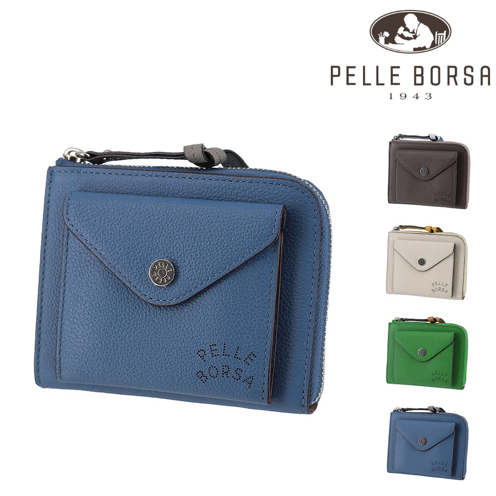 ペレボルサ PELLE BORSA ベリーグッズ ミニ財布 コンパクト 207206 4.ブルー -bu レディース