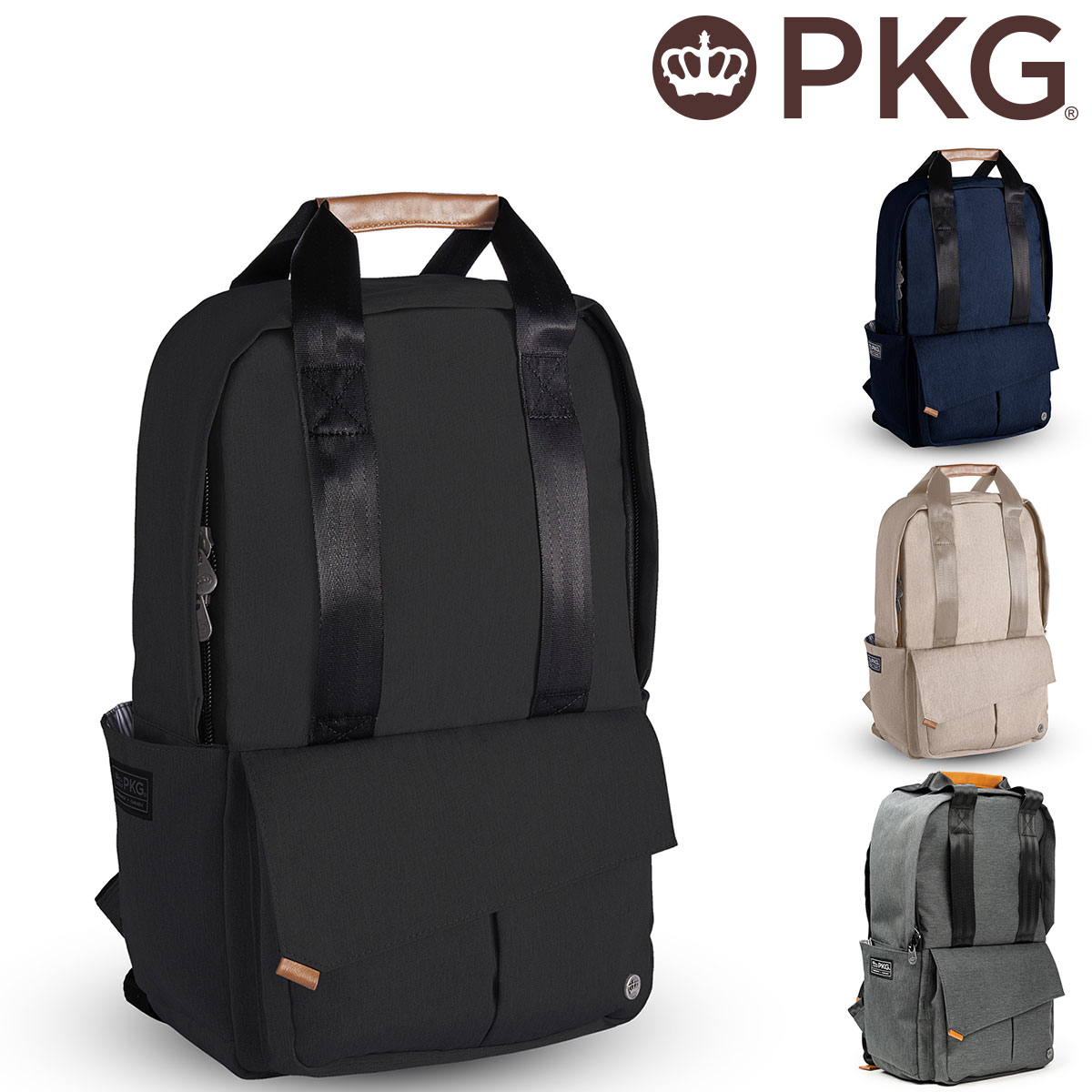 ピーケージー PKG リュックサック ルソーミディアム Rosseau Medium 19L 4.ダークグレー 11xgrey メンズ