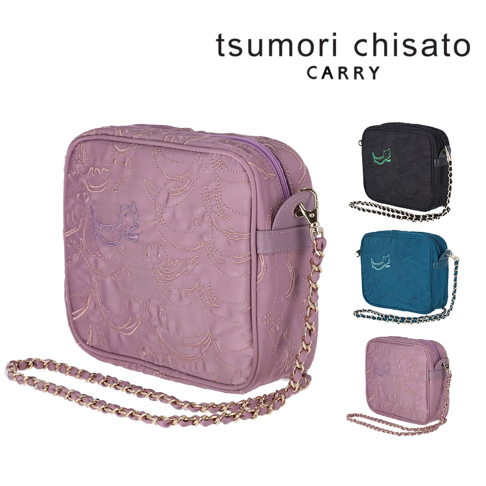 ツモリチサト バッグ ショルダーバッグ 斜めがけ ミニショルダー tsumori chisato なみネコししゅう B6サイズ 50885 レディース 大人 軽量 送料無料 誕生日プレゼント ギフト ラッピング無料 【正規代理店】 3.ラベンダー -41