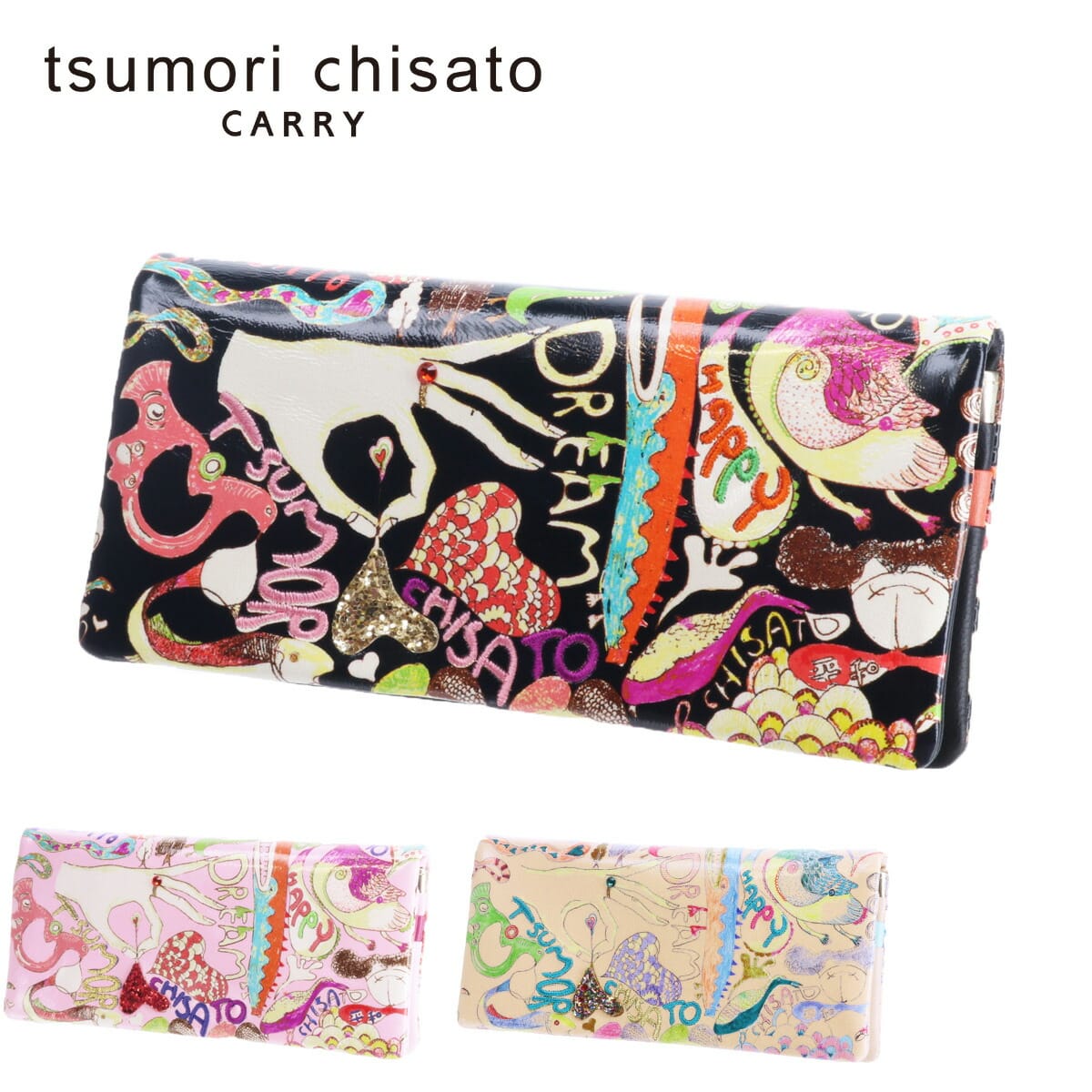 ツモリチサト 長財布 ハッピースタッフ tsumori chisato 57527 2.ベージュ 42x09 レディース