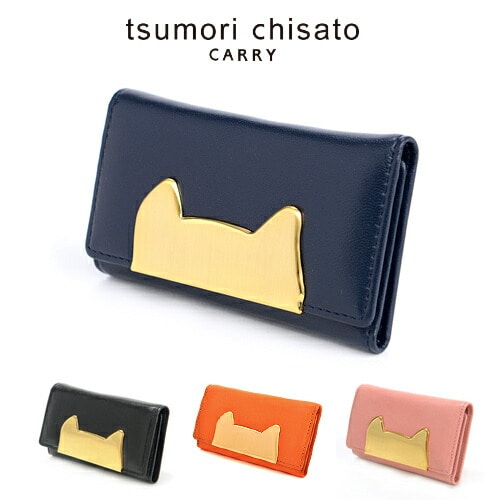 ツモリチサト tsumori chisato キーケース ネコフレーム 57391 10x01 1.ブラック レディース