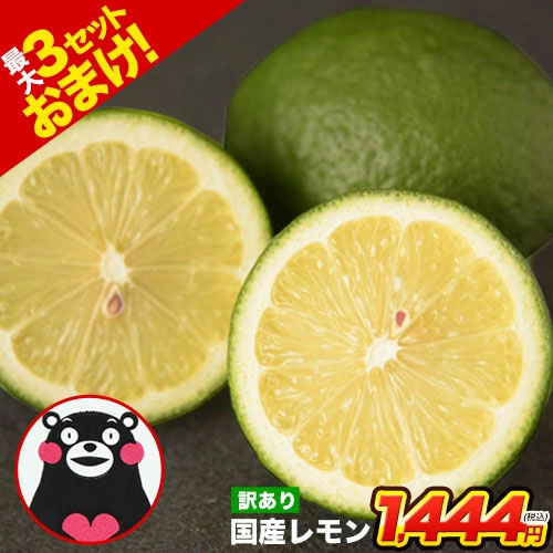 国産 レモン 訳あり 1.5kg 送料無料 【最大4.5kgおまけ増量】熊本県産 リスボンレモン グラントレモン サイズ不選別 フルーツ 檸檬 レモン水 レモンピール 《1-5営業日以内出荷(土日祝除く)》 _-rg_wlemon_s_25_1333_1500g