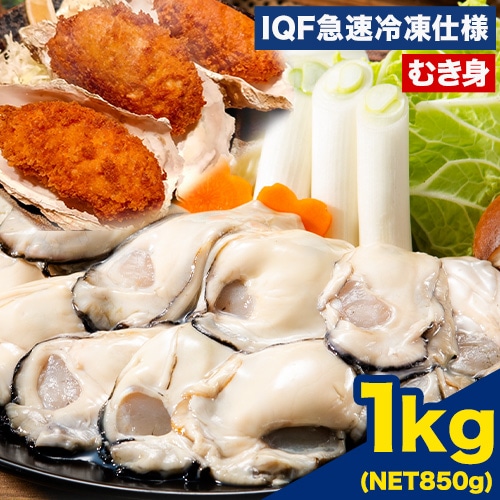 広島産 大粒 牡蠣 2Lサイズ 1kg (解凍後850g) 送料無料 (北海道沖縄離島は除く) 冷凍 海鮮 シーフード 《1-5営業日以内に出荷予定（土日祝除く）》 _-rg_foyster2l_s_24_3580_1000g