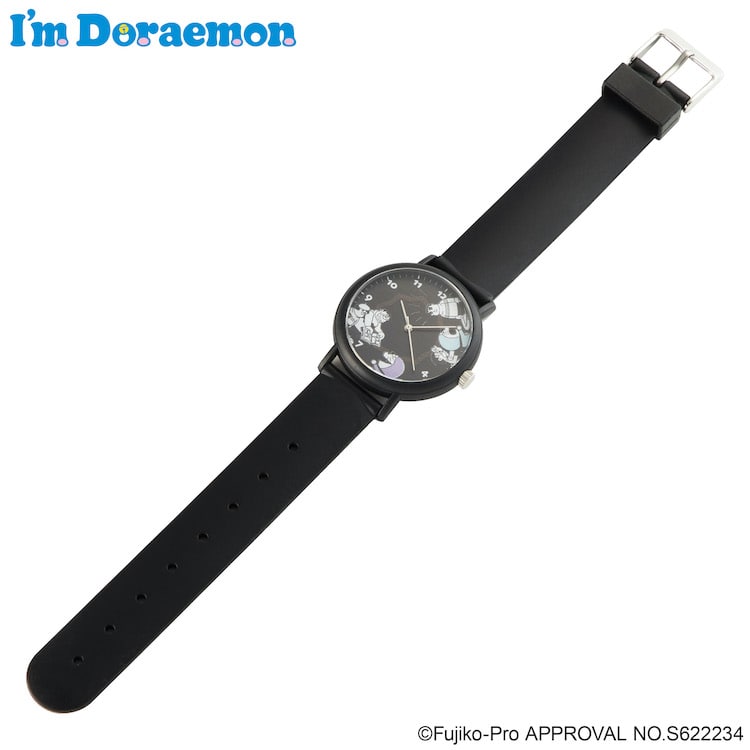 KAORU I'm Doraemon ドラえもん 初夏 ジャイアンモデル KAORU007DB 日本製腕時計 ジャイアン(ブラック)