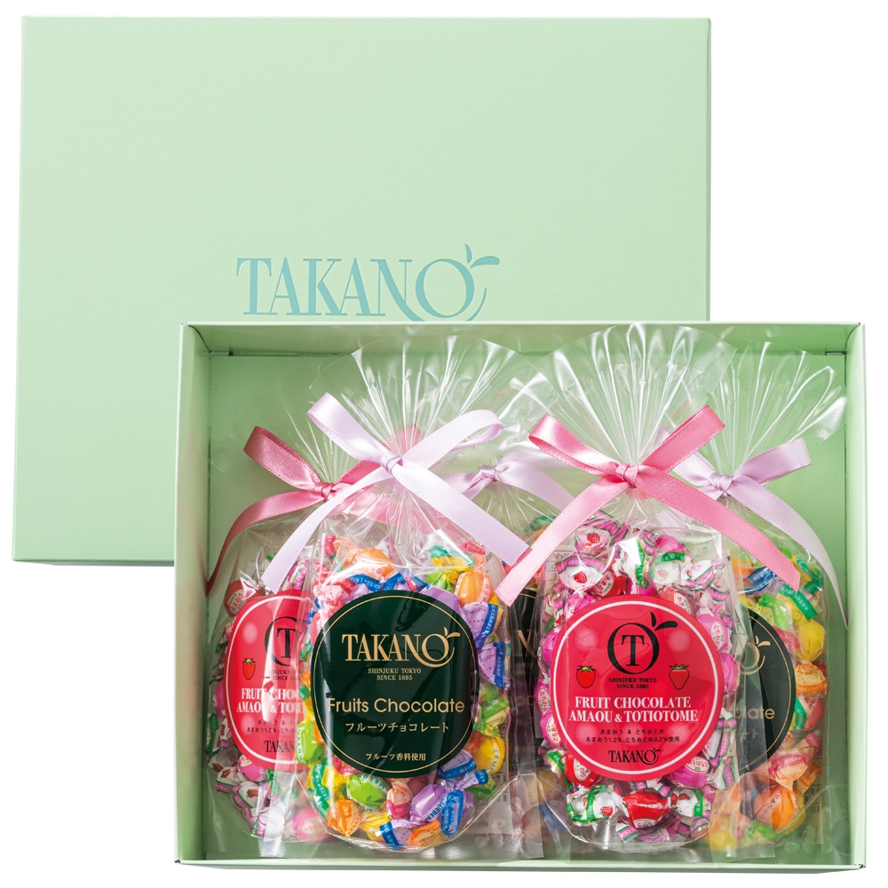 新宿高野 あまおう&とちおとめチョコ&フルーツチョコ5入ギフト
