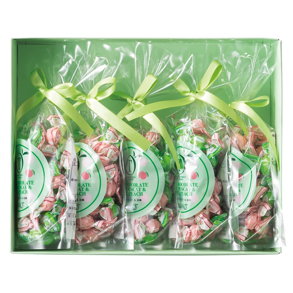 新宿高野 シャインマスカット&白桃チョコレート5入ギフト