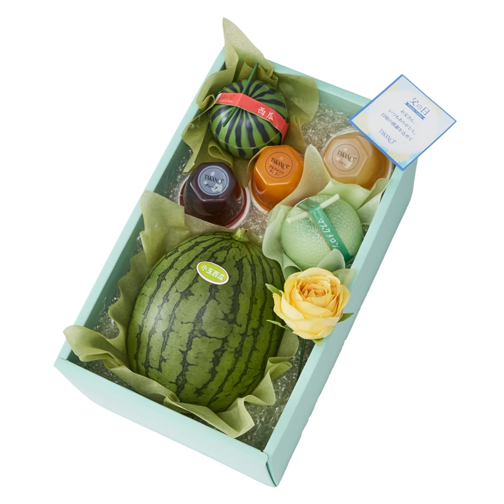 新宿高野 父の日小玉西瓜＆ゼリーギフトE #29100  | 高野 高野フルーツ 果物 フルーツ フルーツ詰め合わせ フルーツギフト 詰め合わせセット 母の日ギフト プレゼント フルーツセット フルーツバスケット ギフト 花以外 お取り寄せ 父の日 父の日ギフト 感謝