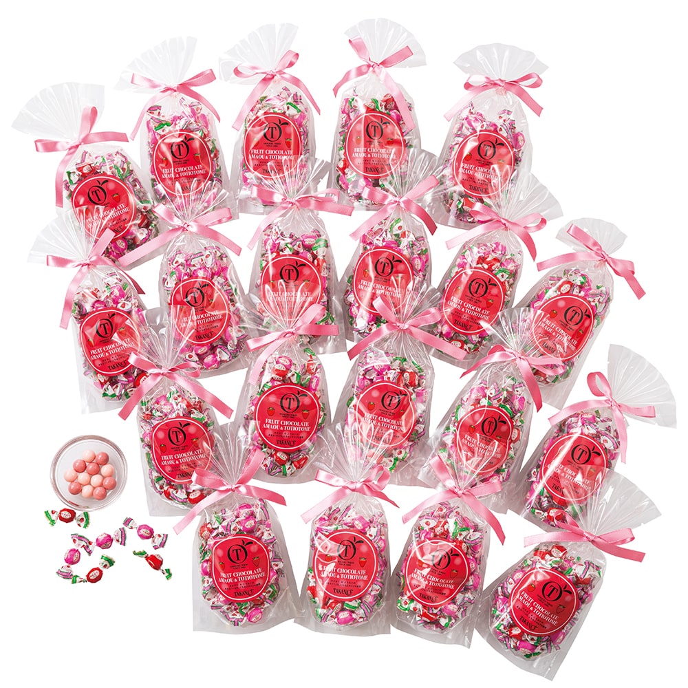 新宿高野 シェアあまおう＆とちおとめチョコレートSP20入（ピーチ柄ラッピング付）