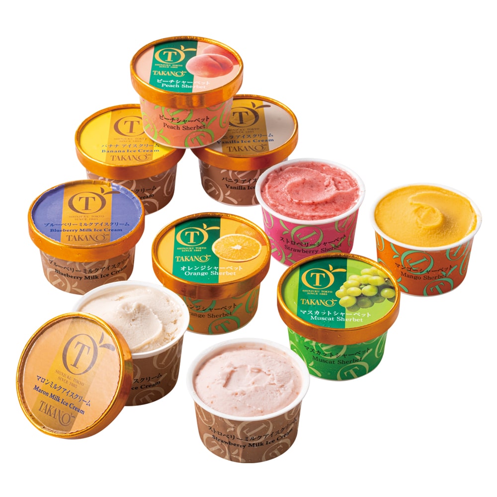 新宿高野 フルーツアイス&シャーベット（10個） #54928