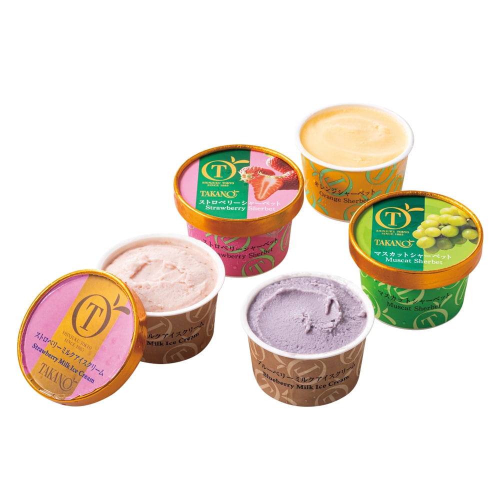 新宿高野 フルーツアイス&シャーベット（5個） #54935