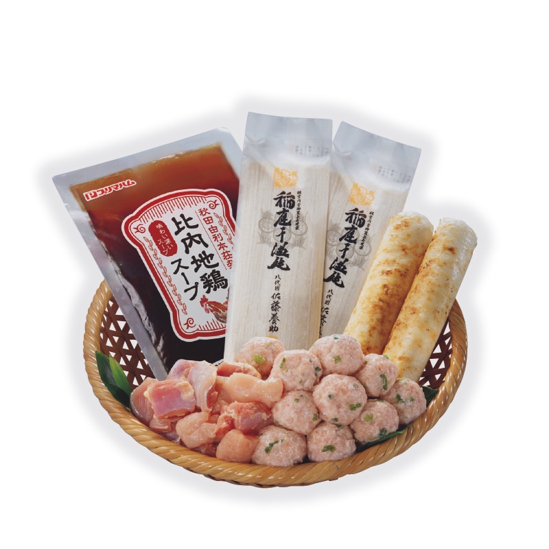 お歳暮 【冷凍】比内地鶏ときりたんぽ稲庭うどんセットA 冬ギフト 送料込み