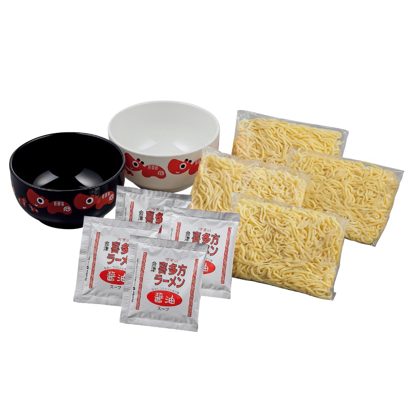 お歳暮 赤べこ丼付き喜多方ラーメン(黒・白) 冬ギフト 送料込み