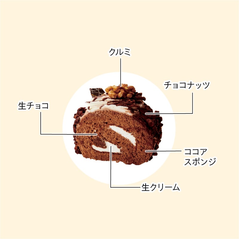 クリスマス <ブランドォレ>ブッシュドノエル 送料込み
