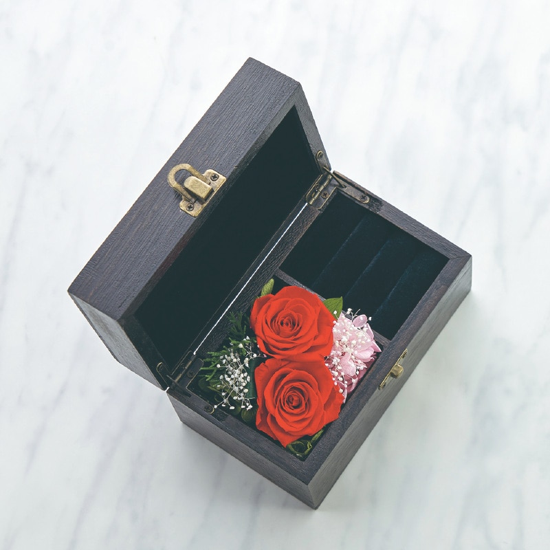母の日 早割期間中!4/6(月)まで!【通常価格7,500円⇒6,750円】 プリザーブドフラワー「ジュエリーボックス」 送料込み
