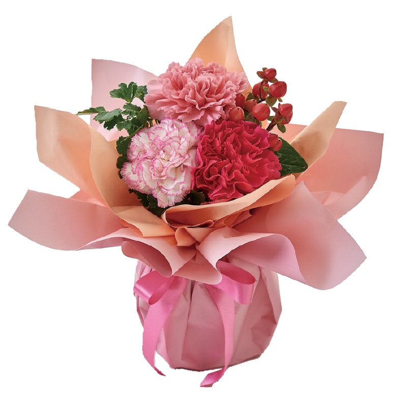 母の日 そのまま飾れるブーケ+長崎堂栗入りみかさセット 送料込み