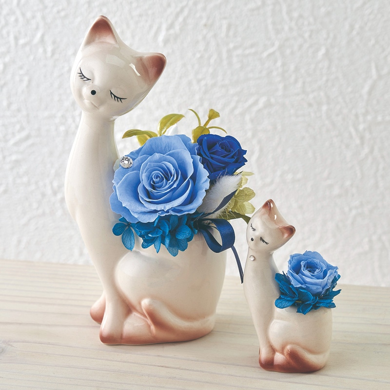 母の日 プリザーブドフラワー「ラブリーキャット」 送料込み
