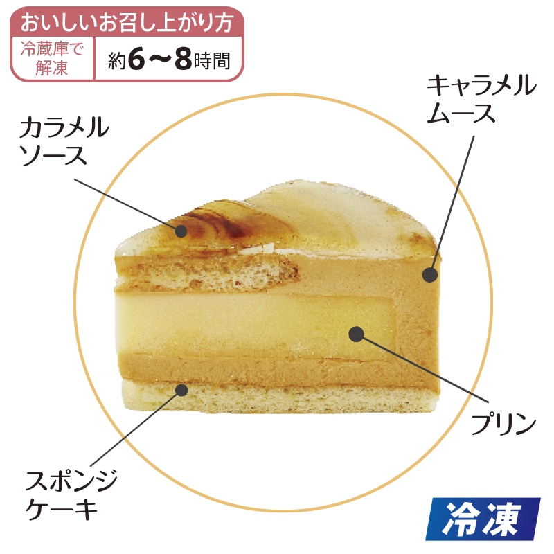 【冷凍】プリンケーキ 送料込み