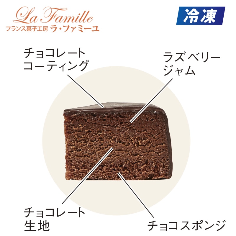 【冷凍】<ラ・ファミーユ>半熟ザッハトルテ(ラズベリー) 送料込み
