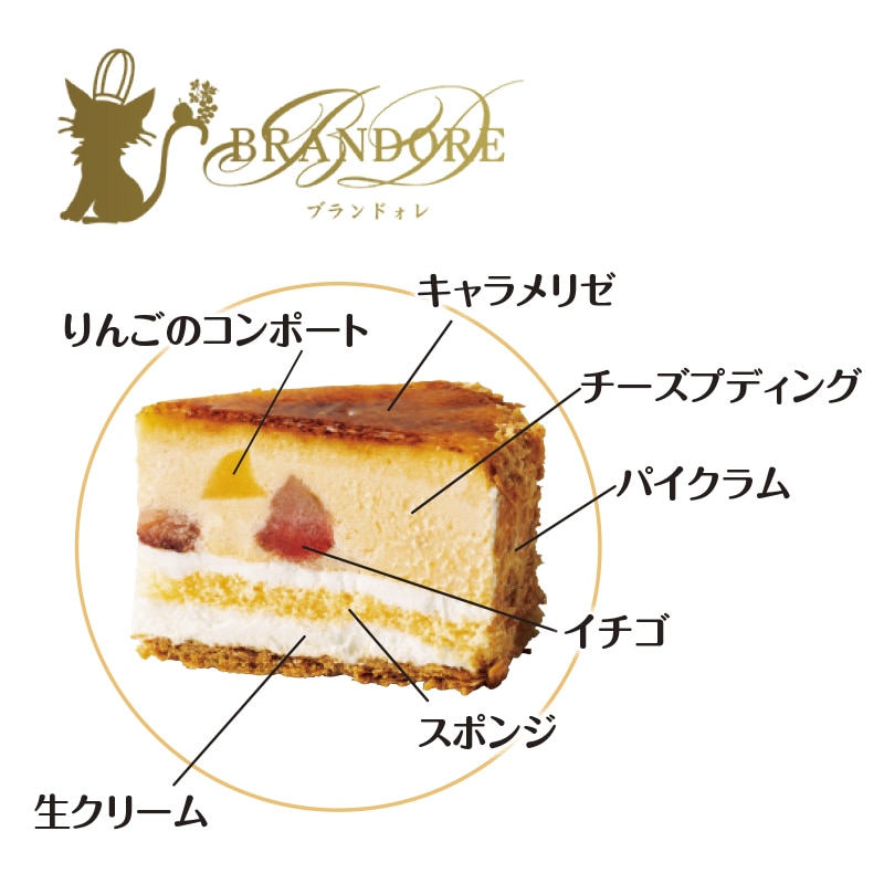 <ブランドォレ>りんごとイチゴのチーズプディングパイ(お誕生日用) 送料込み