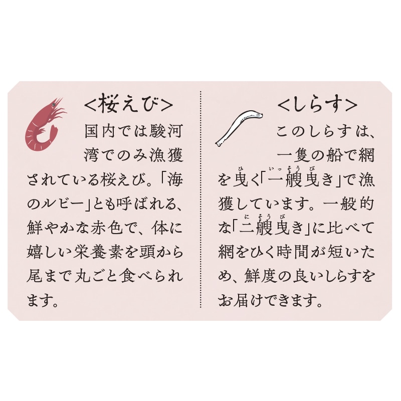 【冷凍】駿河湾 生桜えび・生しらす 送料込み