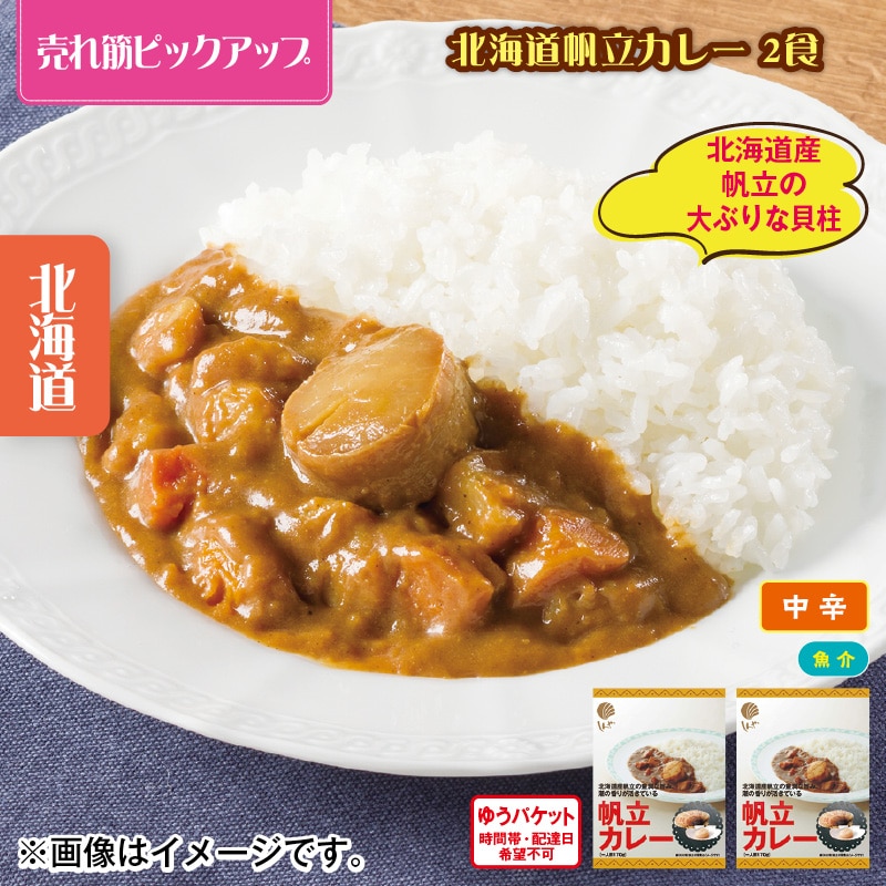 北海道帆立カレー 2食 送料込み